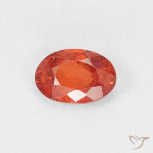 0.54ct Naturel Ambre orange Saphir, ovale, VS