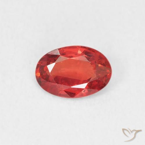 0.53ct Naturel Rouge moyen Saphir, ovale, VS
