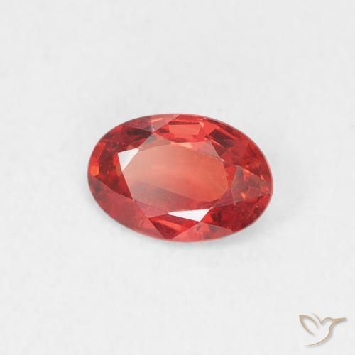 Saphir Rouge moyen naturelle ovale, 0.53 ct, VS