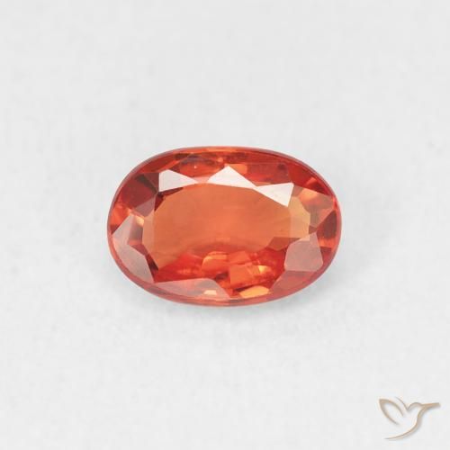 0.56ct Naturel Orange moyen Saphir, ovale, VVS-VS