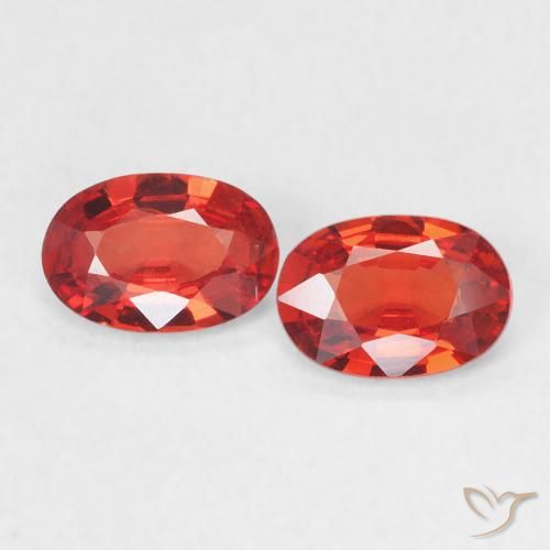 0.95ctw Naturel Rouge cramoisi vif Saphir, ovale, VVS-VS