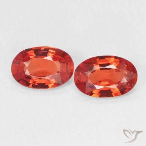 0.97ctw Naturel Rouge cramoisi vif Saphir, ovale, VVS-VS