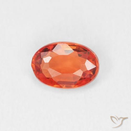 0.53ct Naturel Orange feu Saphir, ovale, VVS