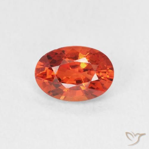 0.63ct Naturel Rouge moyen Saphir, ovale, VVS