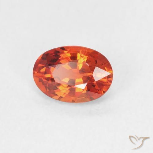Saphir Rouge moyen naturelle ovale, 0.63 ct, VVS