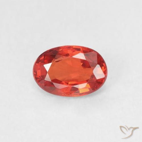 0.56ct Naturel Rouge moyen Saphir, ovale, VVS