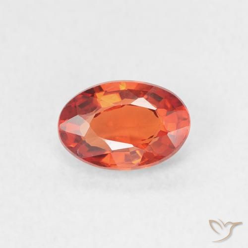 0.64ct Naturel Orange rougeâtre Saphir, ovale, VVS