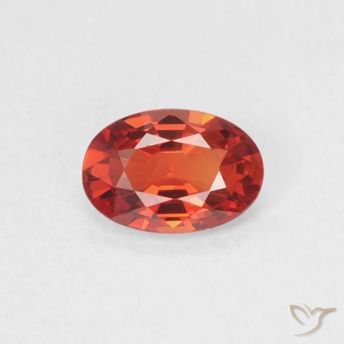 0.51ct Naturel Rouge moyen Saphir, ovale, VVS