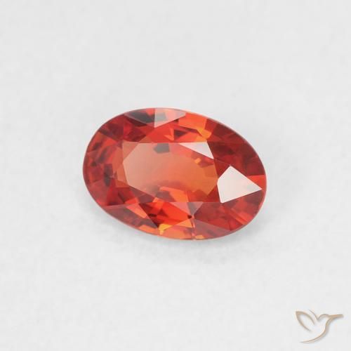 Saphir Rouge moyen naturelle ovale, 0.51 ct, VVS