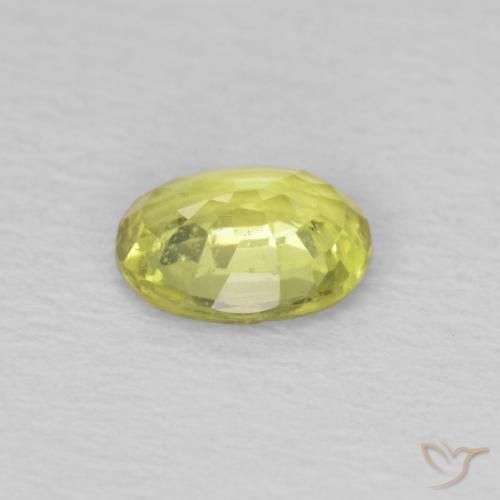 Saphir Jaune citron naturelle ovale, 0.50 ct, VS