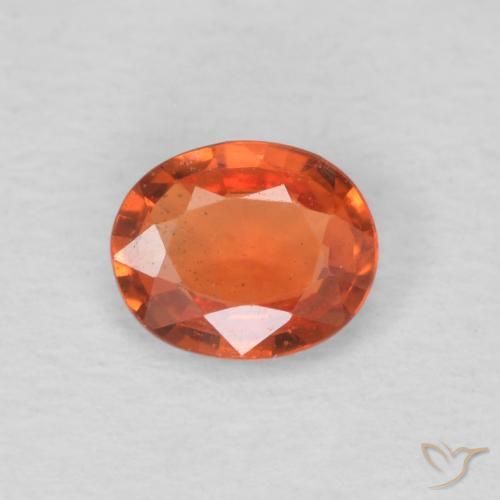 0.46ct Naturel Orange feu Saphir, ovale, VS