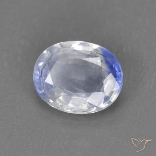 Saphir Bleu pastel naturelle ovale, 0.54 ct, VS