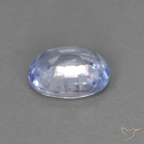 Saphir Bleu pastel naturelle ovale, 0.54 ct, VS
