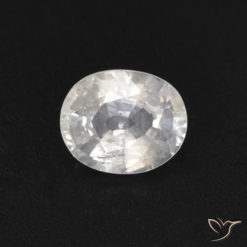 0.49ct Naturel Blanc Saphir, ovale, VS