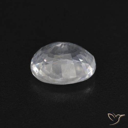 Saphir Blanc naturelle ovale, 0.49 ct, VS