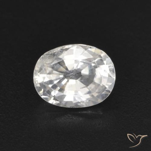 0.53ct Naturel Blanc Saphir, ovale, VS
