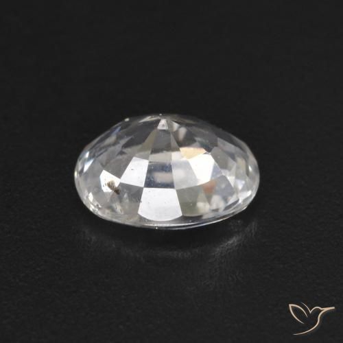 Saphir Blanc naturelle ovale, 0.53 ct, VS