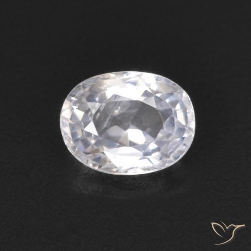 0.52ct Naturel Blanc bleuâtre Saphir, ovale, VS