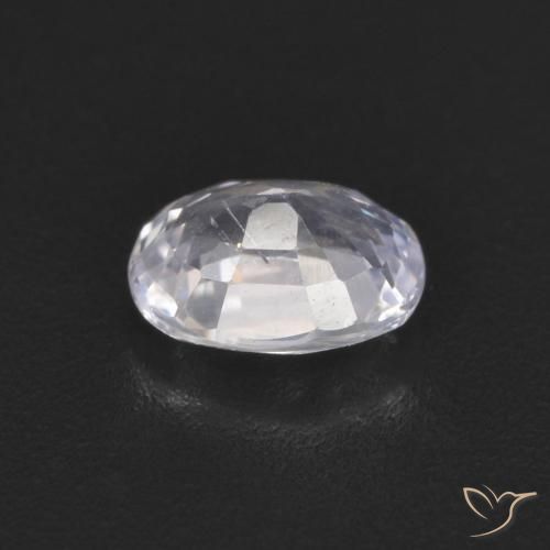 Saphir Blanc bleuâtre naturelle ovale, 0.52 ct, VS