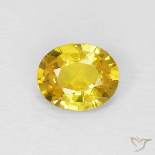 0.69ct Naturel Jaune moyen Saphir, ovale, VS