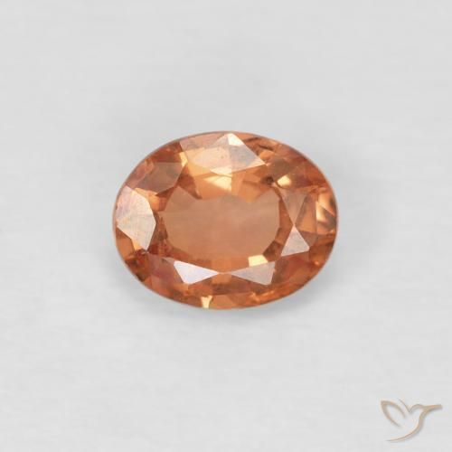 0.49ct Naturel Orange brunâtre léger Saphir, ovale, VS