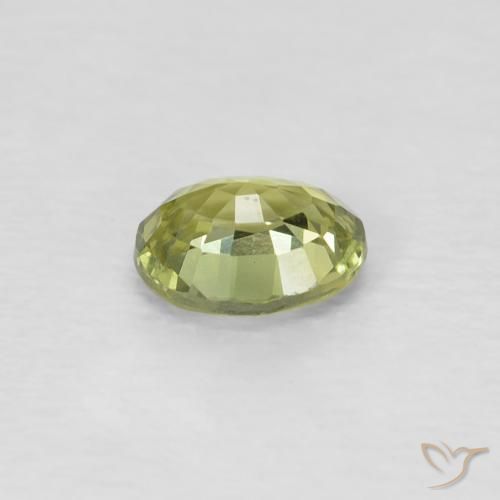Saphir Jaune moyen naturelle ovale, 0.52 ct, VS