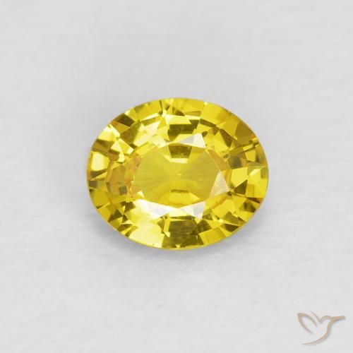 0.64ct Naturel Bourdon jaune Saphir, ovale, VVS, Photo A