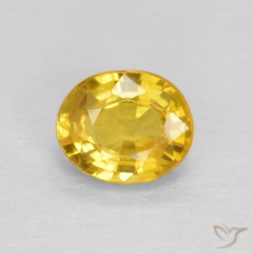 0.93ct Naturel Doré Saphir, ovale, VVS-VS