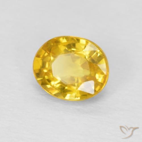 Saphir Doré naturelle ovale, 0.93 ct, VVS-VS