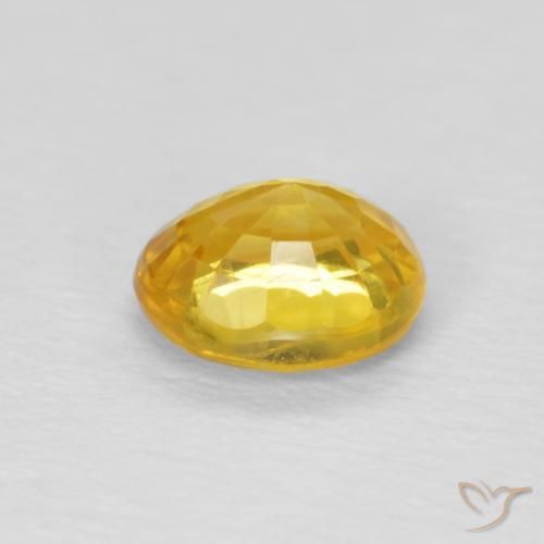 Saphir Doré naturelle ovale, 0.93 ct, VVS-VS