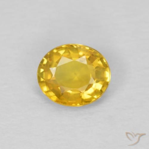 0.55ct Naturel Doré moyen Saphir, ovale, VVS-VS