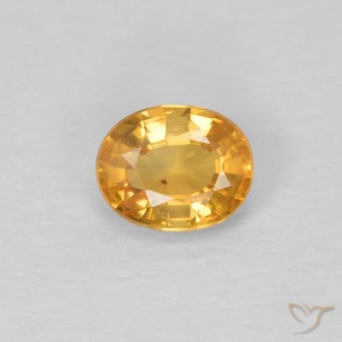 0.51ct Naturel Orange-or Saphir, ovale, VVS-VS