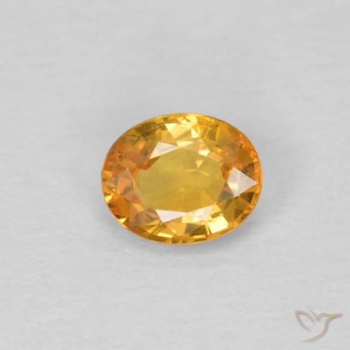 0.45ct Naturel Orange-or Saphir, ovale, VVS-VS