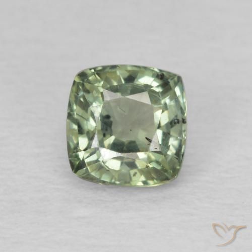 0.63ct Naturel Vert clair Saphir, Coussin, VS