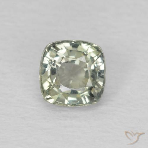 0.53ct Naturel Vert sauge léger Saphir, Coussin, VS