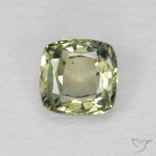 0.59ct Naturel Vert forêt léger Saphir, Coussin, VS