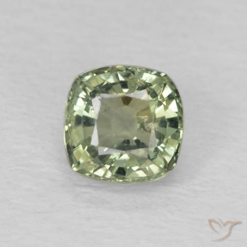 0.64ct Naturel Vert clair Saphir, Coussin, VS