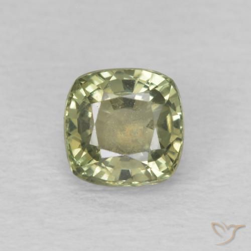 0.66ct Naturel Vert sauge Saphir, Coussin, VS