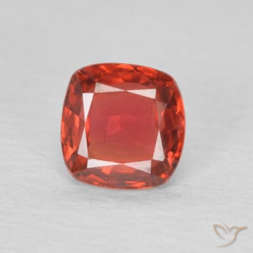 0.47ct Naturel Rouge moyen Saphir, Coussin, VVS
