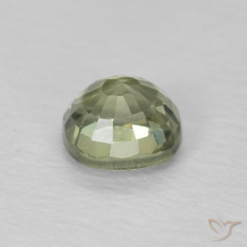 Saphir Vert sauge très clair naturelle Coussin, 0.51 ct, VS