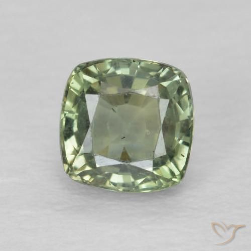 0.72ct Naturel Vert clair Saphir, Coussin, VS