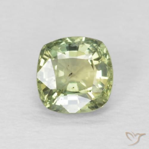0.59ct Naturel Vert sauge très clair Saphir, Coussin, VS