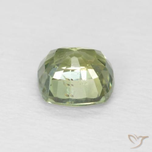 Saphir Vert sauge très clair naturelle Coussin, 0.59 ct, VS