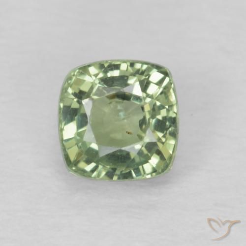 0.59ct Naturel Vert sauge léger Saphir, Coussin, VS