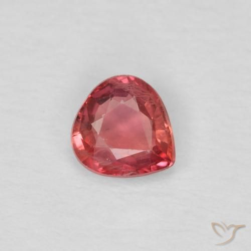 Saphir Rouge moyen naturelle En forme de poire, 0.44 ct, VS