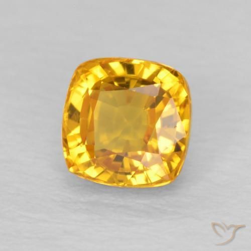 Saphir Or moyen naturelle Coussin, 0.71 ct, VVS-VS