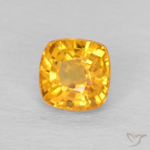 Saphir Orange-or naturelle Coussin, 0.55 ct, VVS-VS