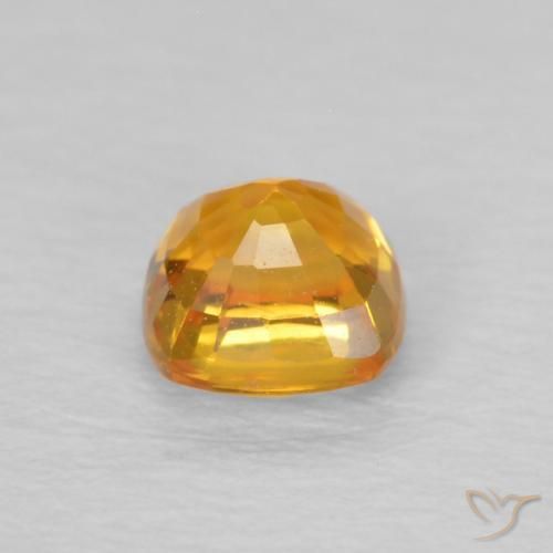 Saphir Orange-or naturelle Coussin, 0.55 ct, VVS-VS