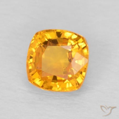 Saphir Orange-or naturelle Coussin, 0.70 ct, VVS-VS