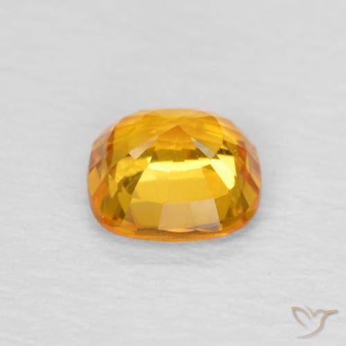 Saphir Orange-or naturelle Coussin, 0.50 ct, VVS-VS